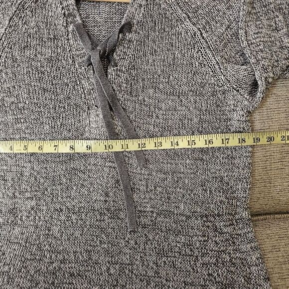 Brochu Walker Womens Linen Lace-Up Long Sleeve Pullover Sweater Gray Size M - Picture 6 of 8